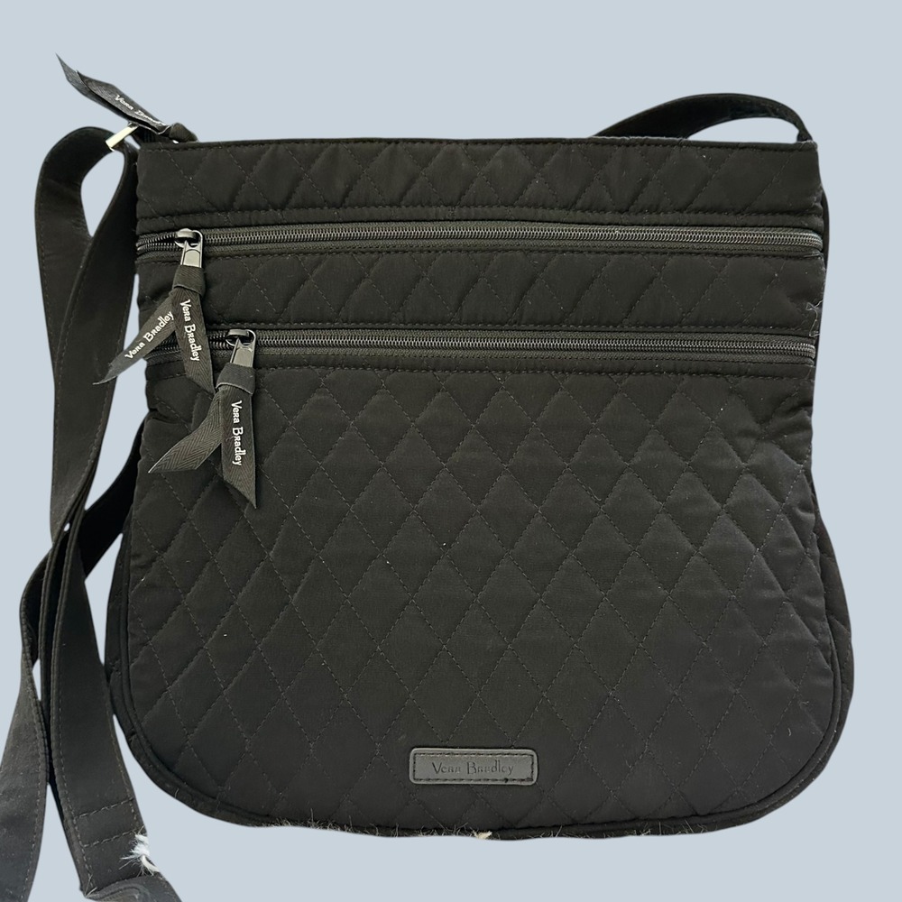 Vera Bradley Triple Zip Hipster Crossbody Bag Quilted Soft Lightweight